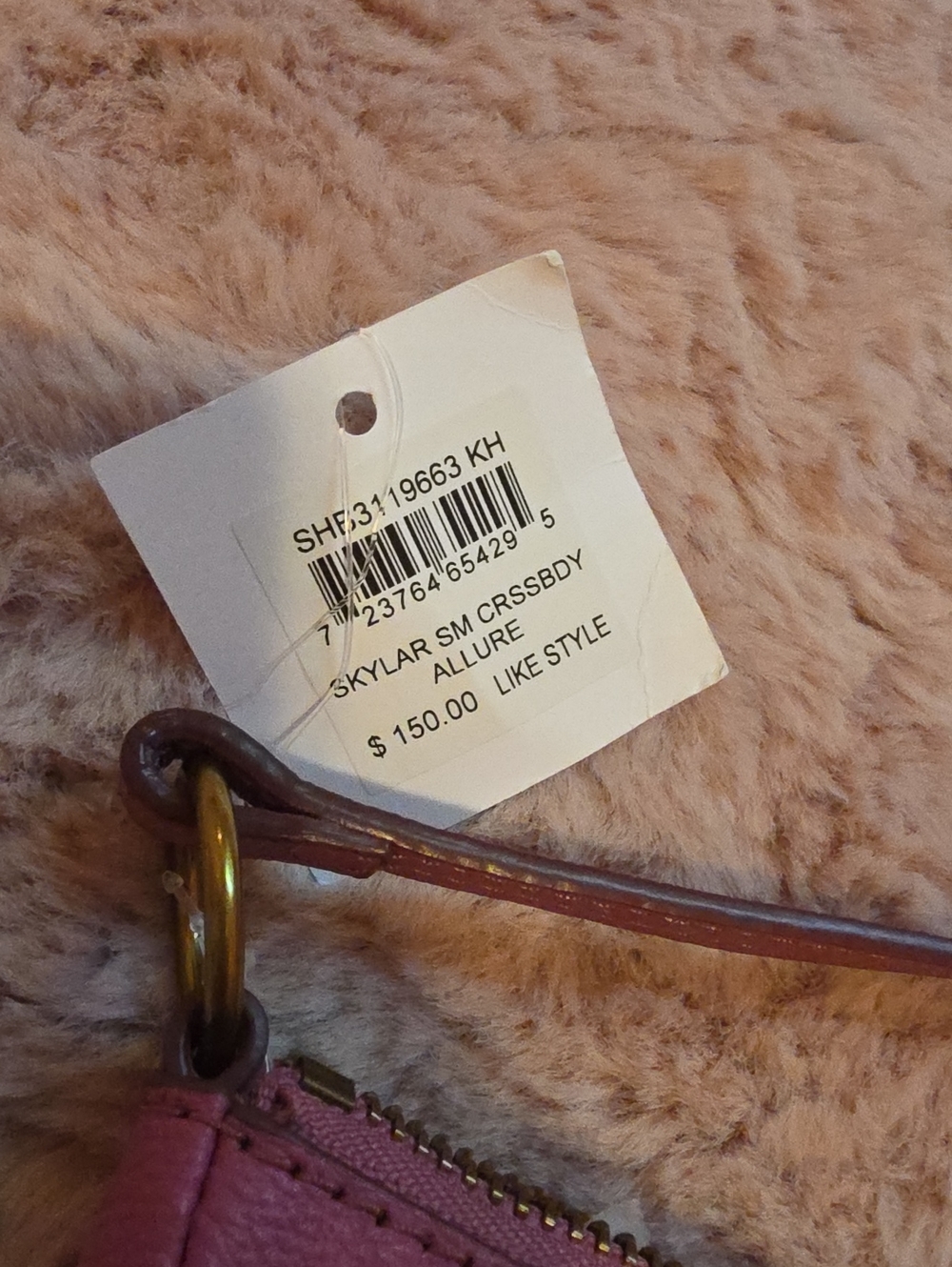 Fossil Rose-Pink Leather Shoulder Bag - Picture 8 of 8